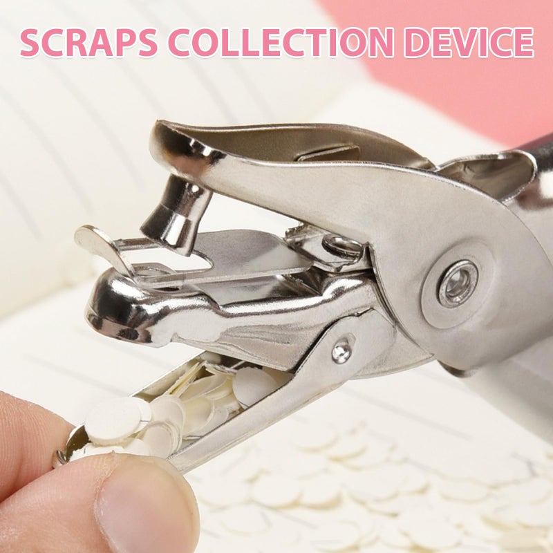Craftinova 1 Hole Punchï¼Œ 1/4 inch of Single Whole Punchï¼Œwith Soft Grip Handles, with 6 Sheet Capacity, Perfect for Home Office School Supplies, can be Used for Labels and Greeting Cardsï¼Œ3 PCS - Image 4